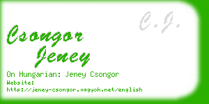 csongor jeney business card